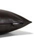 Detail View - Click To Enlarge - FRETTE - Luxury Soft Leather Cushion Cover — Dark Brown