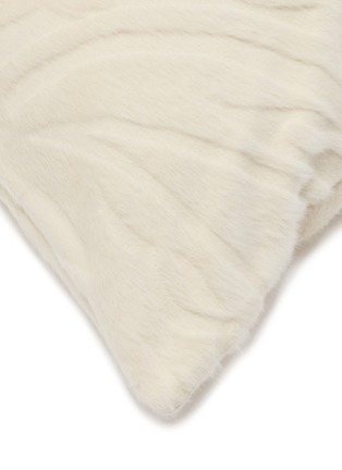Detail View - Click To Enlarge - FRETTE - Luxury Alpaca Paisley Cushion Cover — Milk