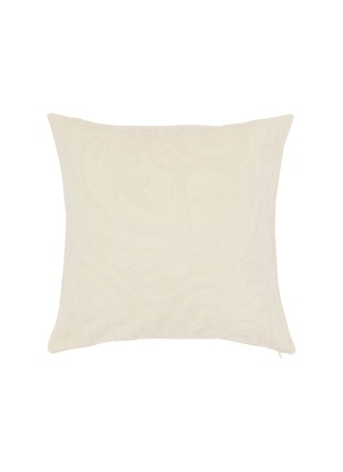 Main View - Click To Enlarge - FRETTE - Luxury Alpaca Paisley Cushion Cover — Milk