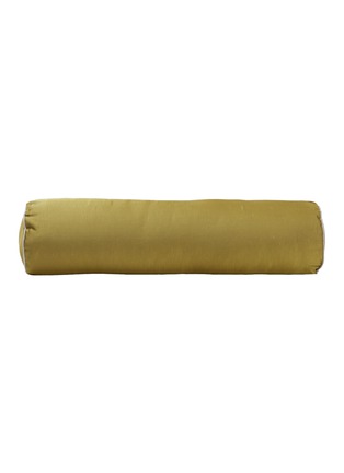 Detail View - Click To Enlarge - FRETTE - Allure Neck Roll Cushion Cover — Mustard
