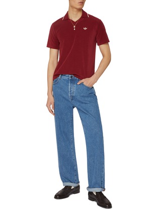 Figure View - Click To Enlarge - ADIDAS - X Wales Bonner Cotton Blend Terry Polo Shirt