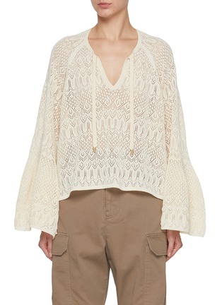 Main View - Click To Enlarge - ZIMMERMANN - Coco Pointelle Lace Top