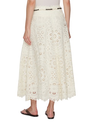 Back View - Click To Enlarge - ZIMMERMANN - Rhiannon Embroidered Cotton Skirt