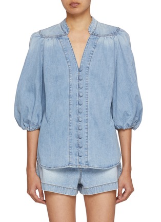 Main View - Click To Enlarge - ZIMMERMANN - Lucky Denim Blouse