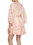 Back View - Click To Enlarge - ZIMMERMANN - Lucky Plunge Linen Mini Dress