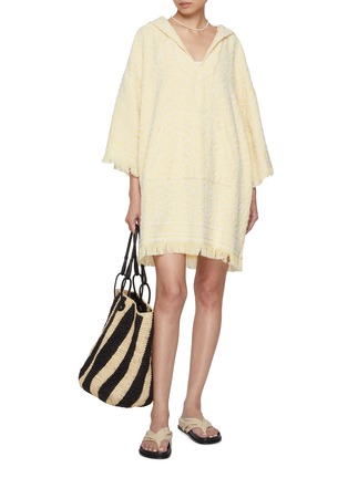 Figure View - Click To Enlarge - ZIMMERMANN - Coco Hooded Cotton Towel Mini Dress