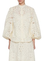 Tシャツ・カットソー ZIMMERMANN RHIANNON CROPPED TOP IN EMBROIDERED COTTON Zimmermann Cotton Rhiannon Embroidered Crop Top | Harrods UK