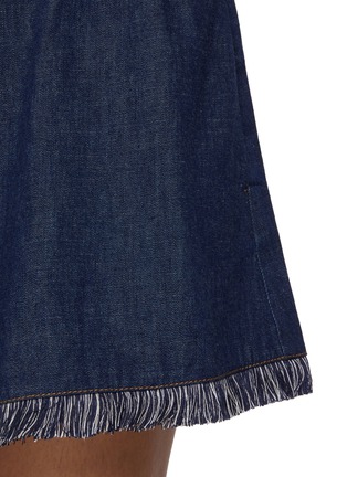  - ZIMMERMANN - Rhiannon Drawstring Frayed Denim Shorts