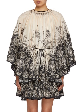 Main View - Click To Enlarge - ZIMMERMANN - Rhiannon Lantern Silk Mini Dress