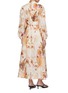 Back View - Click To Enlarge - ZIMMERMANN - Ascension Plunge Midi Dress