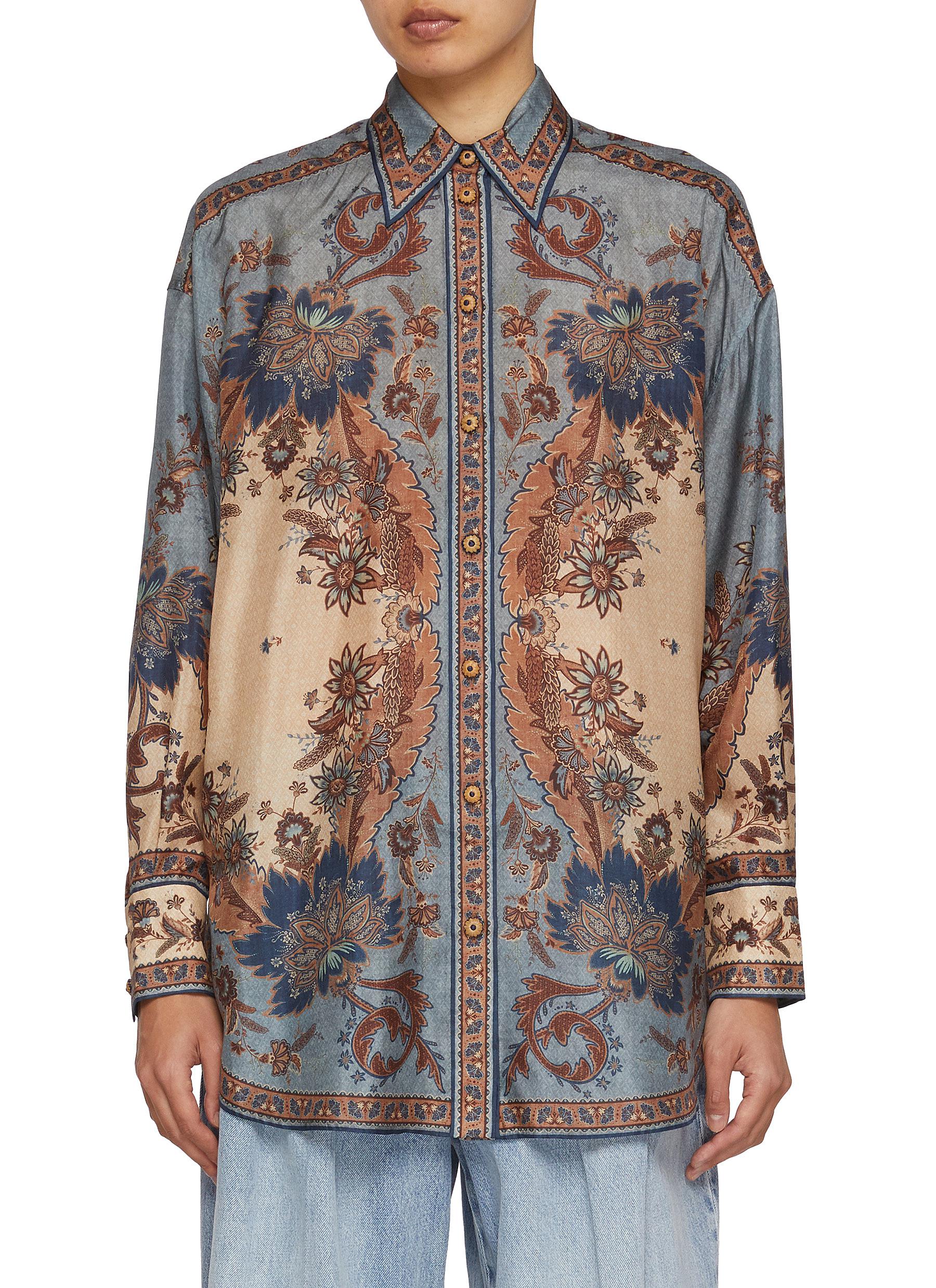 【限定値下】RonHerman/linen&silk shirts ZIMMERMANN | Ascension Manstyle Silk Shirt | Women | Lane