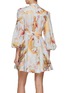 Back View - Click To Enlarge - ZIMMERMANN - Ascension Plunge Linen Mini Dress