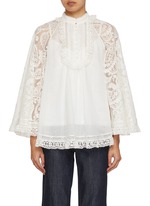 PUFF EMBROIDARY LACE BLOUSE Ameri 新宿 限定 PUFF EMBROIDARY LACE