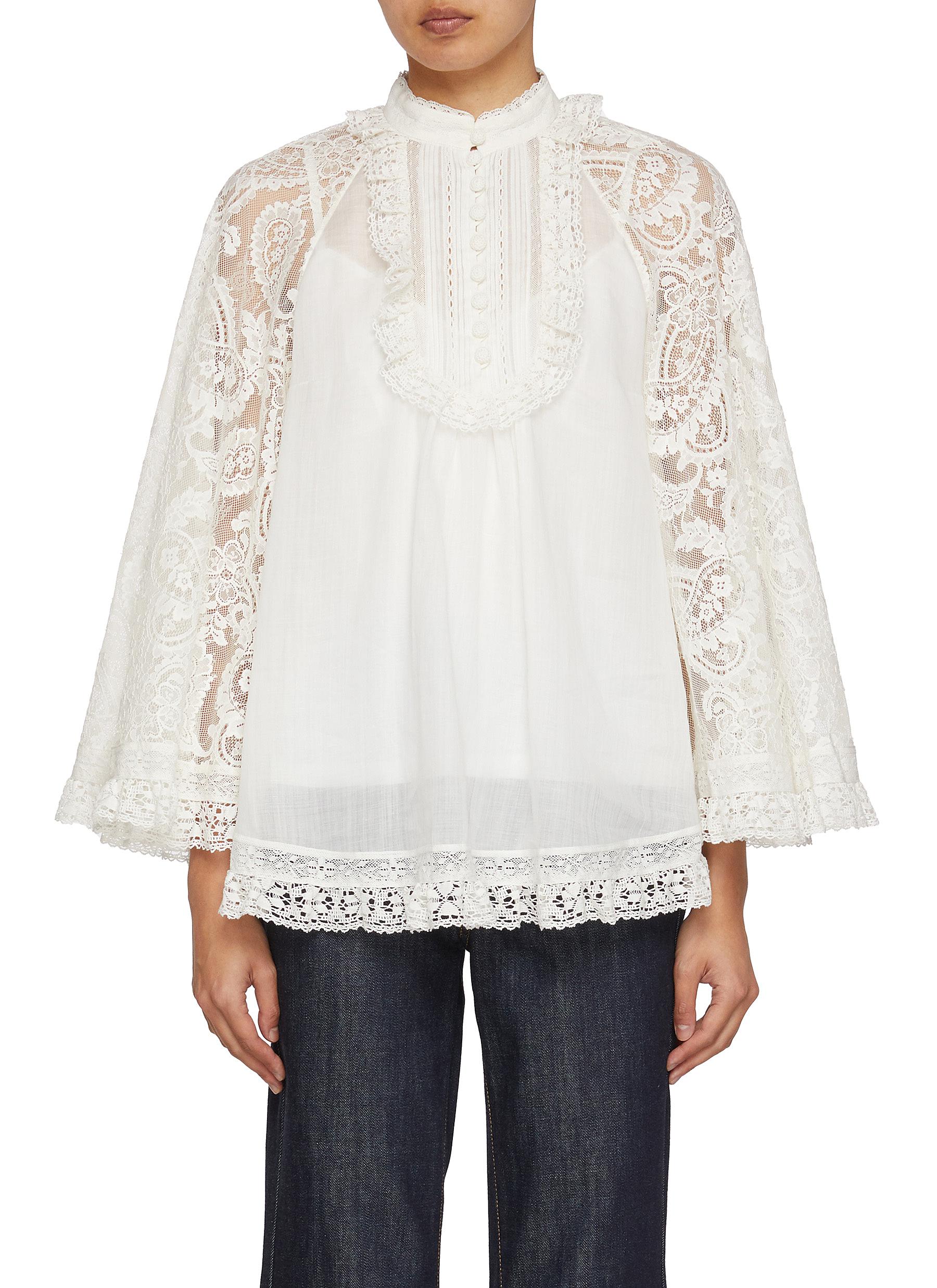 ZIMMERMANN | Ascension Lace Yoke Blouse | Women | Lane Crawford