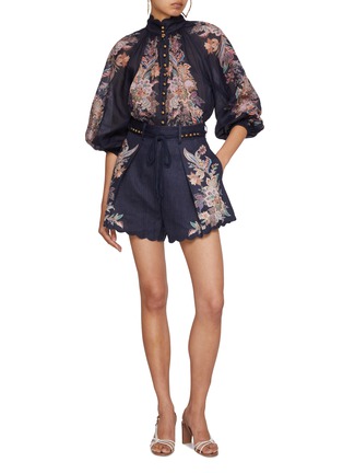 Figure View - Click To Enlarge - ZIMMERMANN - Rhiannon Linen Tuck Short