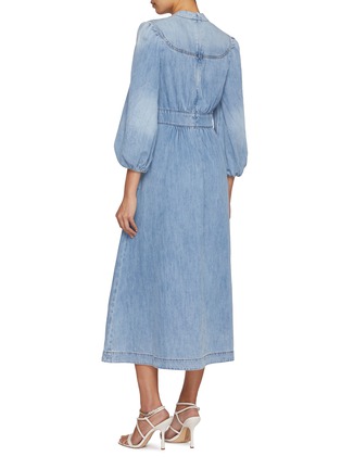 Back View - Click To Enlarge - ZIMMERMANN - Lucky Denim Midi Dress