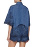 Back View - Click To Enlarge - ZIMMERMANN - Coco Embroidered Dark Wash Denim Shirt