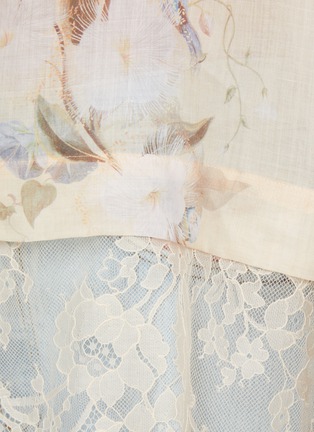  - ZIMMERMANN - Cascadian Lace Tie Neck Blouse