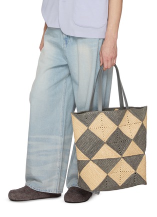 Figure View - Click To Enlarge - LOEWE - XL Puzzle Fold Raffia Tote