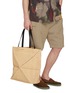 Figure View - Click To Enlarge - LOEWE - Extra Large Puzzle Fold Raffia Tote Bag