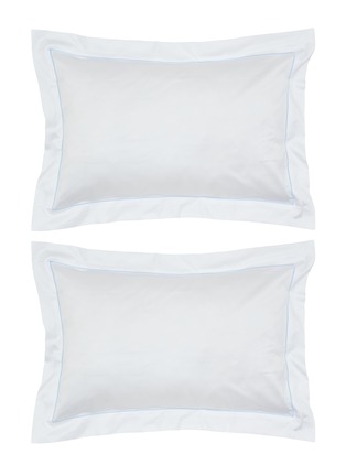 Main View - Click To Enlarge - CELSO DE LEMOS - Bourdon Pillowcase Set Of 2 — 360 Sky Blue