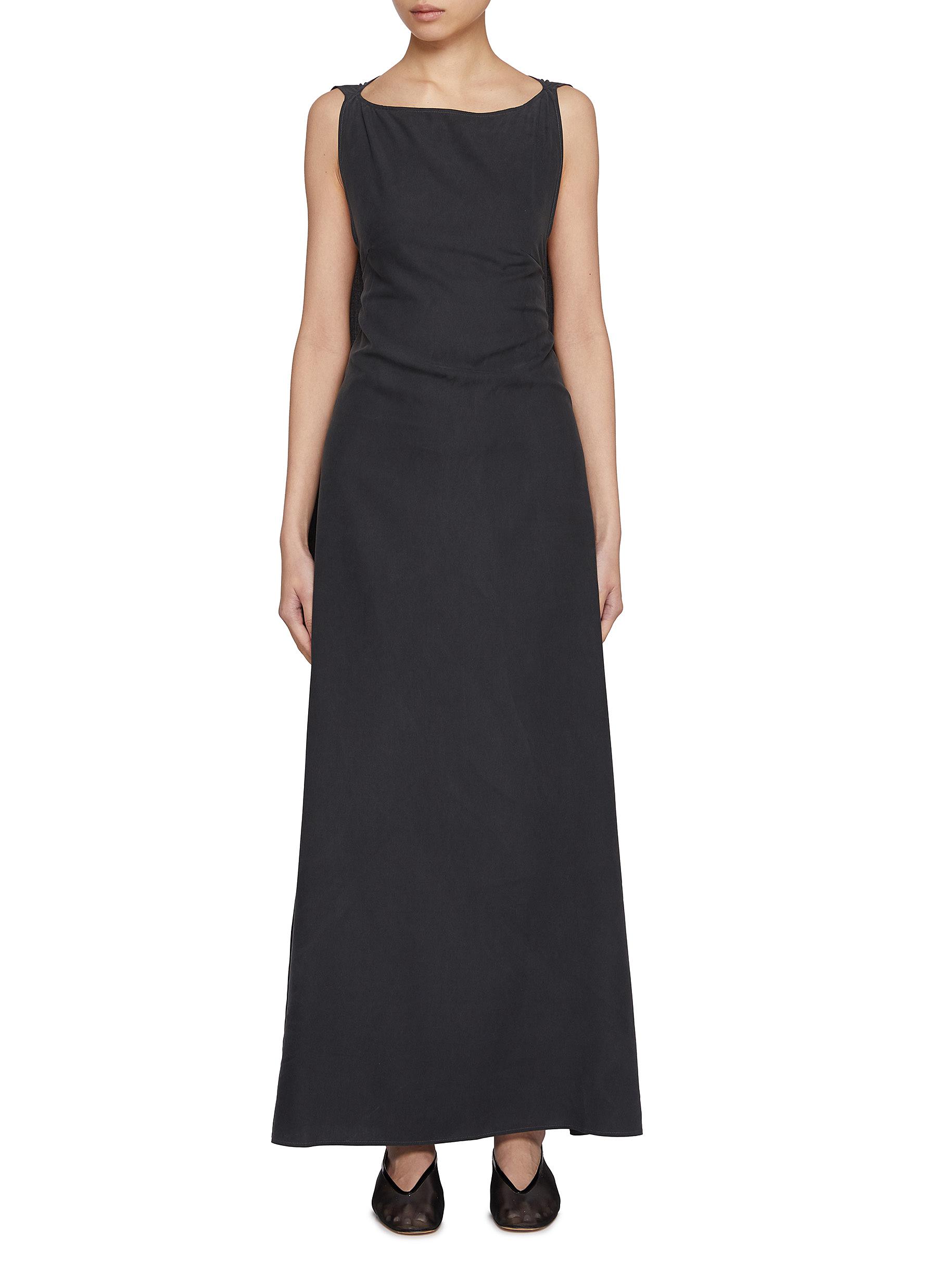 Hvar Veil Backless Silk Maxi Dress