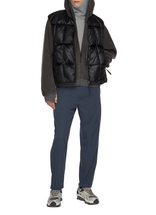 Figure View - Click To Enlarge - GOLDWIN - Zip Up Wool Blend Fleece Hoodie