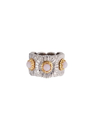 Main View - Click To Enlarge - BUCCELLATI - Blossoms Opal Sterling Silver Eternelle Ring — EU 51