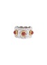 BUCCELLATI Blossoms Jasper Sterling Silver Eternelle Ring — EU 52