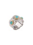 Detail View - Click To Enlarge - BUCCELLATI - Blossoms Agate Sterling Silver Eternelle Ring — EU 52