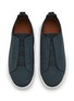 Detail View - Click To Enlarge - ERMENEGILDO ZEGNA - Triple Stitch Cotton Linen Men's Sneakers