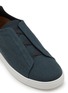 Detail View - Click To Enlarge - ERMENEGILDO ZEGNA - Triple Stitch Cotton Linen Men's Sneakers