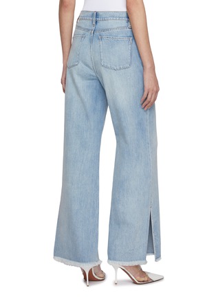 Back View - Click To Enlarge - ALICE 
OLIVIA - Weezy Side Slit Light Wash Jeans