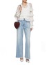 Figure View - Click To Enlarge - ALICE 
OLIVIA - Weezy Side Slit Light Wash Jeans