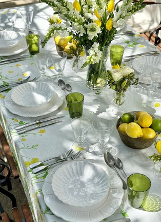 Detail View - Click To Enlarge - SUMMERILL & BISHOP - Buttercup Linen Tablecloth