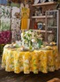 Detail View - Click To Enlarge - SUMMERILL 
BISHOP - Mimosa Round Tablecloth