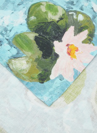 Detail View - Click To Enlarge - SUMMERILL & BISHOP - Water Lily Linen Napkin