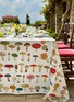 Detail View - Click To Enlarge - SUMMERILL & BISHOP - X John Derian Fungi Mushroom Linen Tablecloth — White
