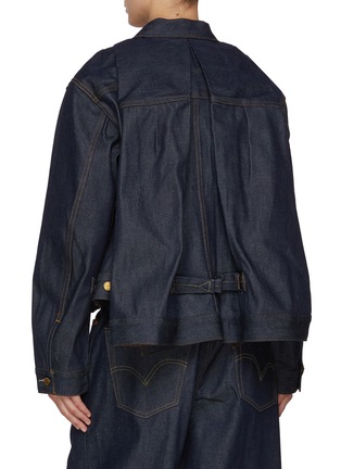 Back View - Click To Enlarge - SACAI - x Levi's Flared Dark Wash Jacket