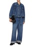 Figure View - Click To Enlarge - SACAI - x Levi's Flared Medium Wash Jacket