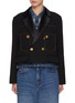 Main View - Click To Enlarge - SACAI - x Levi's Double Breasted Matelassé Twill Jacket