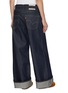 Back View - Click To Enlarge - SACAI - x Levi's Wide Leg Cuffed Dark Wash Jeans
