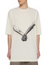 RICK OWENS  Holding Hands Print Jumbo Cotton T-shirt