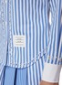  - THOM BROWNE - Awning Striped Broderie Anglaise Cotton Shirt