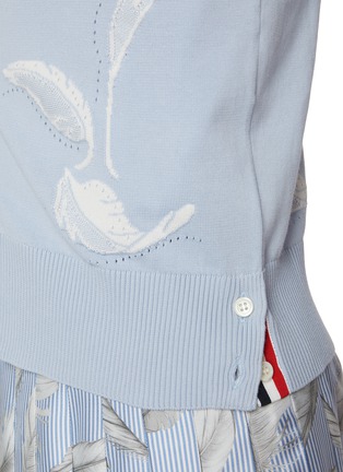  - THOM BROWNE - FunMix Feather Intarsia Pointelle Cotton Cardigan