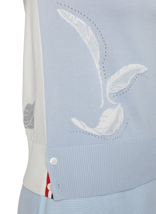  - THOM BROWNE - FunMix Feather Intarsia Cotton Polo Shirt