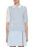 Main View - Click To Enlarge - THOM BROWNE - FunMix Feather Intarsia Cotton Polo Shirt