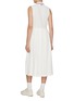 Back View - Click To Enlarge - THOM BROWNE - Sleeveless Pleated Cotton Waffle Knit Polo Dress