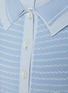 - THOM BROWNE - Striped Double Collar Cotton Silk Linen Cardigan