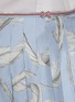 - THOM BROWNE - Feather Print Pleated Silk Skirt